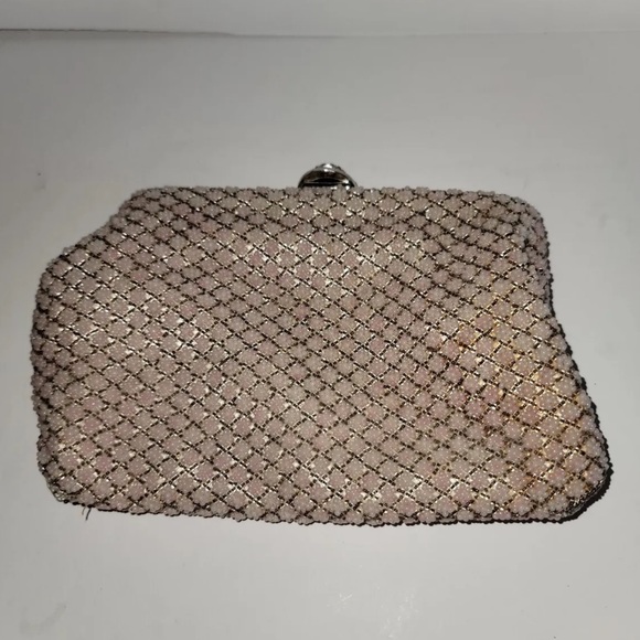 Vintage Josef Pink Brown Beaded Purse Cloch 5 in X 7 in - Picture 1 of 4